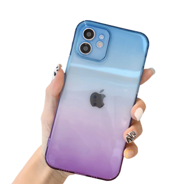 Apple iphone 11 11pro 11promax 12mini 12 12pro 12promax 13mini 13 13pro 13promax siliconen hoesje blauw paars