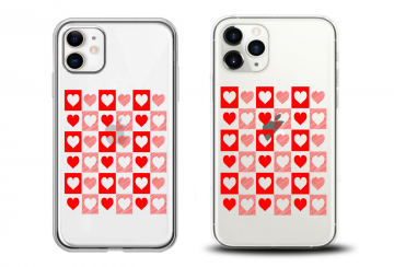 Apple iphone 11 11pro 11promax transparant siliconen hoesje hartjes