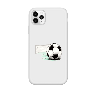 Apple iphone 11 11pro11promax wit siliconen hoesje voetbal