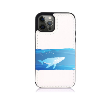 Apple iphone 11 12 12pro pasjes hoesje wit walvis