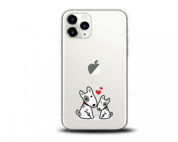 Apple iphone 11 pro 11 pro max siliconen hoesje transparant hondjes