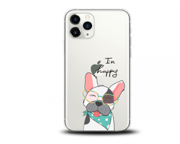 Apple iphone 11 pro 11 pro max siliconen hoesje transparant olifantje hondje im happy