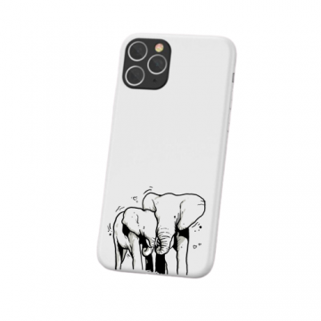 Apple iphone 11 pro hoesje olifant iphone hoesje 11 pro siliconen hoesje 11 pro backcover iphone 11 pro telefoonhoesje voor iphone 11 pro bescherm hoesje 11 pro wit siliconen hoesje iphone 11 pro olifantjes telefoonhoesje