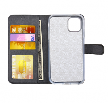 Apple iphone 11 pro max bookcase hoesje zwart1
