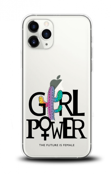Apple iphone 11 pro siliconen cover hoesje transparant girl power