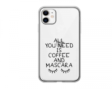 Apple iphone 11 siliconen hoesje transparant coffee and mascara