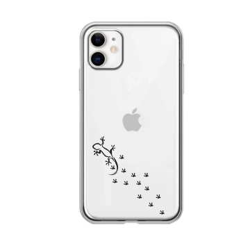 Apple iphone 11 siliconen hoesje transparant hagedis