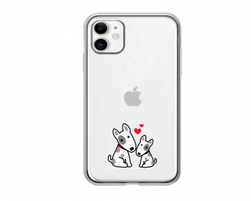 Apple iphone 11 siliconen hoesje transparant hondjes