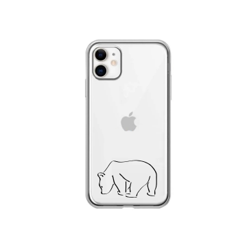Apple iphone 11 siliconen hoesje transparant ijsbeer