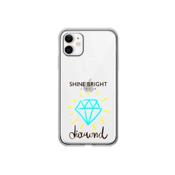 Apple iphone 11 siliconen hoesje transparant shine bright like a