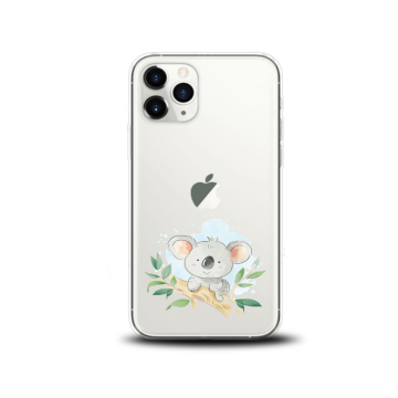 Apple iphone 11pro 11promax siliconen hoesje transparant koala beertje
