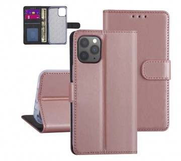 Apple iphone 12 12pro bookcase hoesje rozegoud