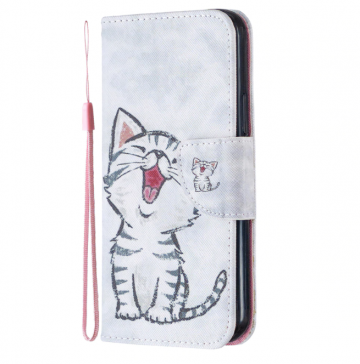 Apple iphone 12 12pro bookcase hoesje schattig katje