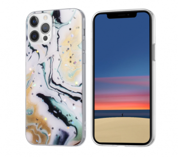 Apple iphone 12 12pro siliconen hoesjes sterretjes groen goud zwart