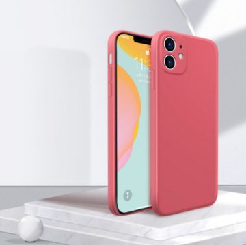 Apple iphone 12 siliconen hoesje camilla rood