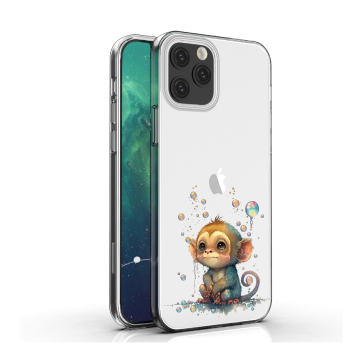 Apple iphone 12mini 12 12pro 12promax siliconen hoesje transparant aapje