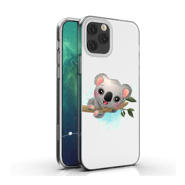 Apple iphone 12mini 12 12pro 12promax siliconen hoesje transparant baby koala