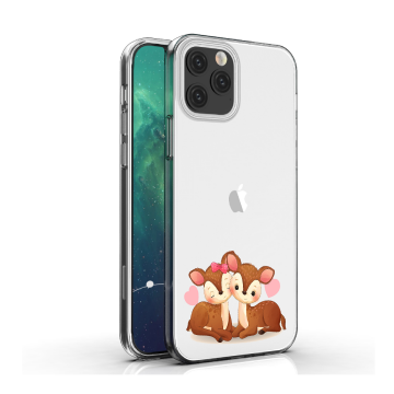 Apple iphone 12mini 12 12pro 12promax siliconen hoesje transparant hertjes