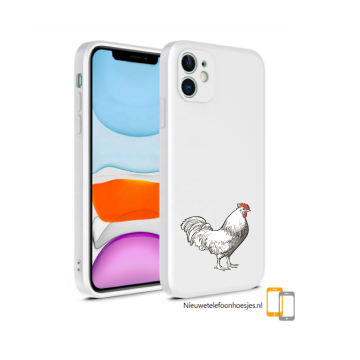 Apple iphone 12mini 12 12pro 12promax wit hoesje haan