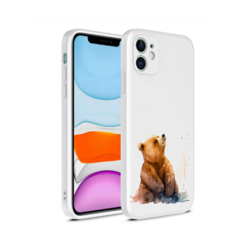 Apple iphone 12mini 12 wit siliconen beertje