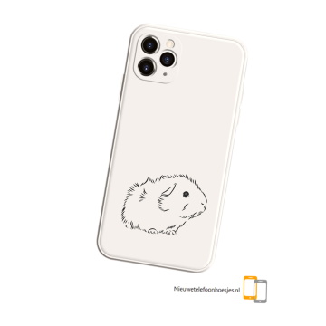 Apple iphone 12mini 12pro 12promax cream wit siliconen cover hoesje cavia