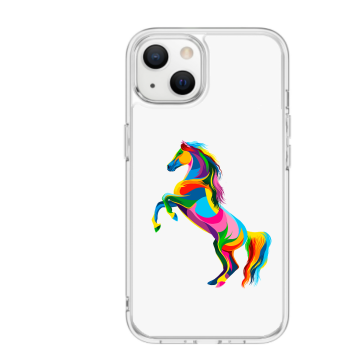 Apple iphone 13 mini iphone 13 transparant siliconen hoesje paard kleuren
