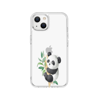 Apple iphone 13 mini en 13 siliconen cover case hoesje transparant panda