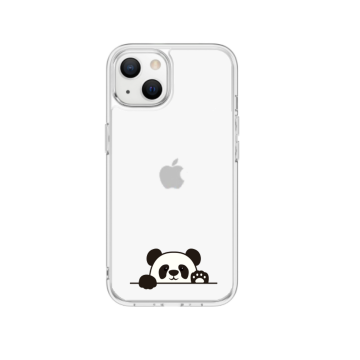 Apple iphone 13 mini hoesje siliconen cover case iphone 13mini  hoesje transparant pandabeertje