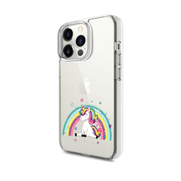 Apple iphone 13 pro iphone 13 promax transparant siliconen cover hoesjes unicorn regenboog sterren