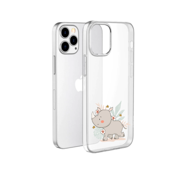 Apple iphone 13pro iphone 13promax transparant siliconen cover hoesjes neushoorntje