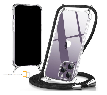 Apple iphone 14 serie sieliconen hoesjes koord transparant anti shock nieuwetelefoonhoesjesnl