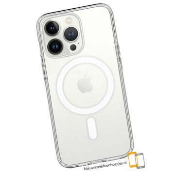 Apple iphone 15 15plus 15 pro 15 pro max siliconen hoesje geschikt voor magsafe transparant