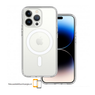 Apple iphone 15 15plus 15 pro 15 pro max siliconen hoesje geschikt voor magsafe transpoarant