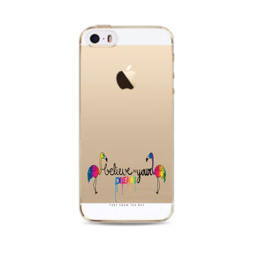 Apple iphone 5 siliconen hoesje transparant believe in your dreams