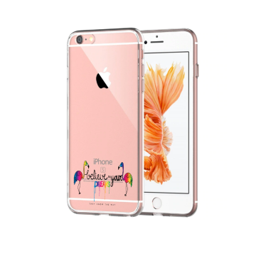 Apple iphone 6 6s 6plus 6splus siliconen hoesje transparant believe in your dreams