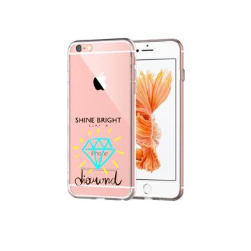 Apple iphone 6plus / 6splus siliconen hoesje transparant shine bright like a