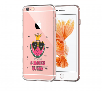 Apple iphone 6plus 6splus siliconen hoesje transparant summer queen