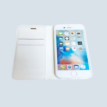 Apple iphone 6 6s bookcase hoesje wit blauwe vlinders