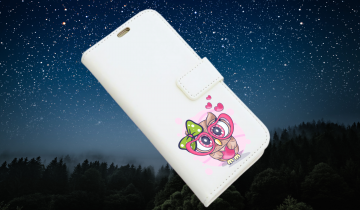 Apple iphone 6 6sbookcase hoesje wit uiltje