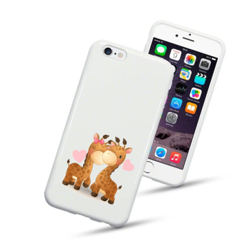 Apple iphone 6 6s 7 8 se2020 se2022 siliconen hoesje transparant giraffen