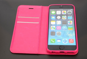 Apple iphone 6 6s bookcase bescherm hoesje roze1