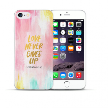 Apple iphone 6 hoesje iphone 6s hoesjesiliconen backcover hoesje love never gives up