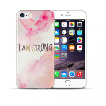 Apple iphone 6 6s 7 8 / SE2020 / SE2022  siliconen hoesje i am strong