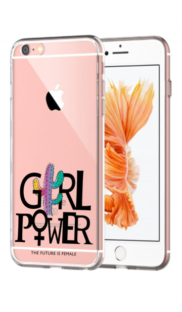 Apple iphone 6 Plus / 6S Plus siliconen hoesje transparant girl power