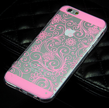 Apple iphone 6 6s soft siliconen design cover achterkant hoesje licht roze