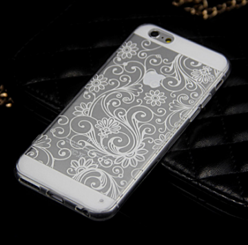 Apple iphone 6 6s soft siliconen design cover achterkant hoesje wit