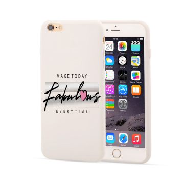 Apple iphone 6 6s wit siliconen hoesje make today fabulous