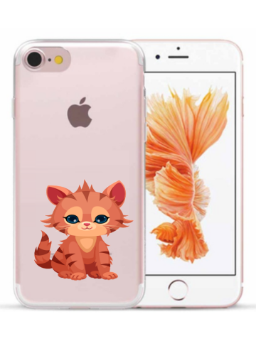 Apple iphone 7 8 SE2020 siliconen hoesje lief katje