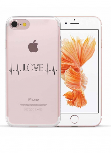Apple iphone 7 8 SE2020 SE2022 siliconen hoesje love ritme