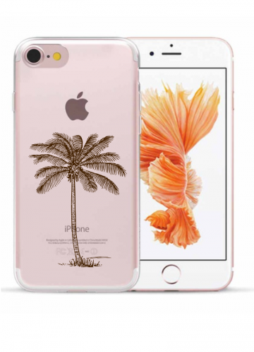 Apple iphone 7 8 SE2020 SE2022 siliconen hoesje palmboom